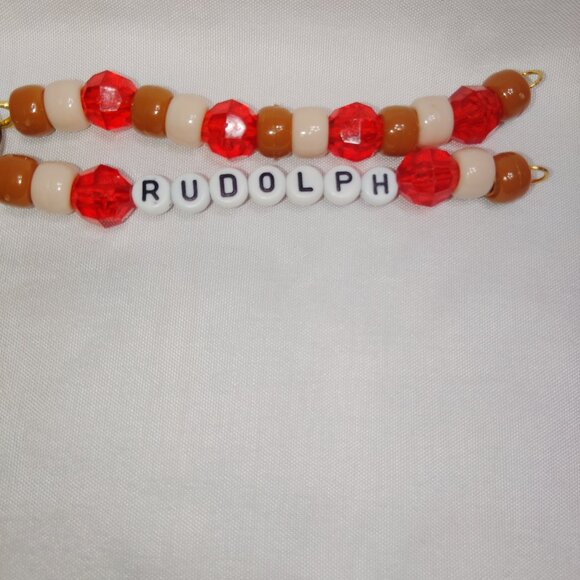 Funko Pop Bitty Rudolph Handmade Beaded Keychain - Picture 3 of 3
